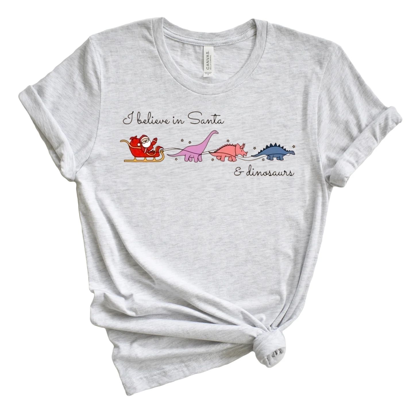 Child's "I Believe in Santa and Dinos" T-Shirt, Size: Small