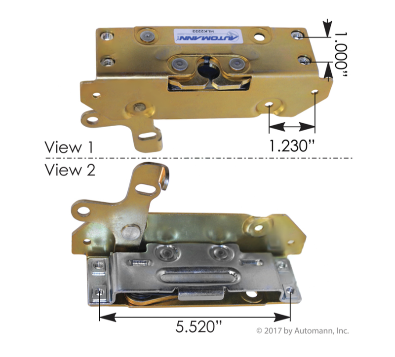 HLK2222 Door Latch RH Peterbilt Automann