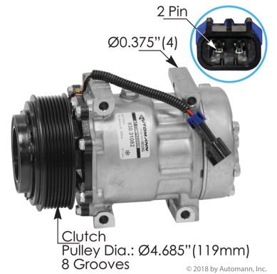 830.31082 Air Conditioning Compressor 7H15 Automann