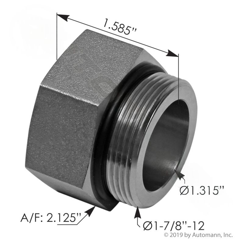 818.70720-2420 - Steel Adapter O-Ring Boss Male/Female 818.70720-2420 - Steel Adapter O-Ring Boss Male/Female