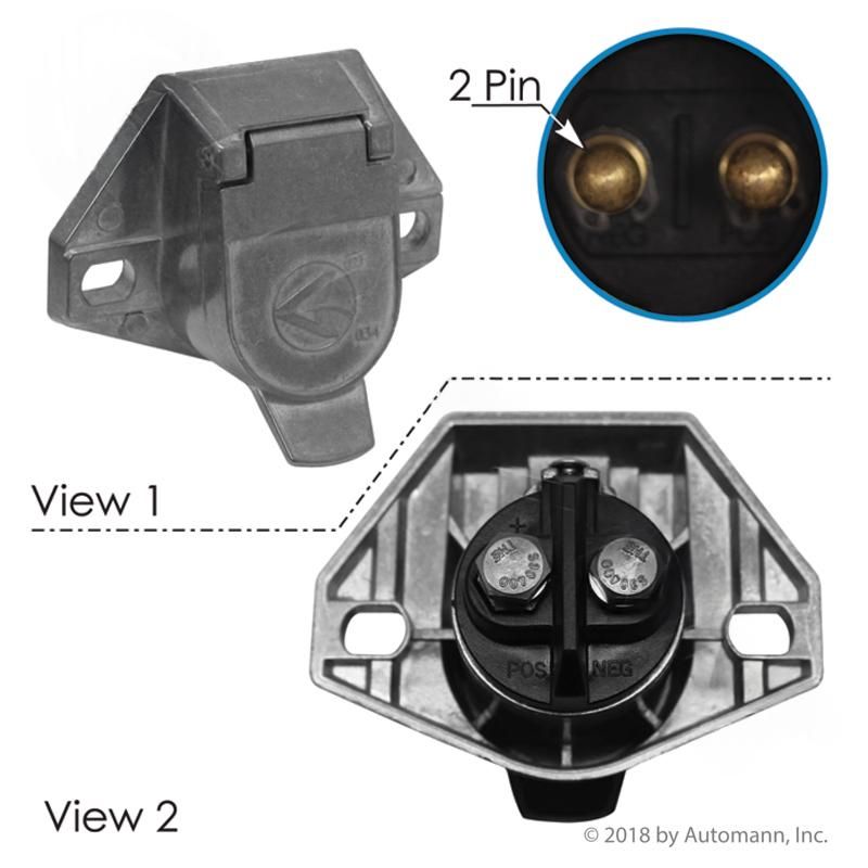 179.1034 Socket Dual Pole Horizontal