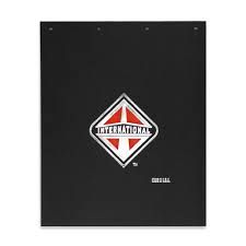 24T94X-0007 MUDFLAP, POLY,BLACK WITH INTERNATIONAL LOGO, 24" X 30" X 4MM THICK 
