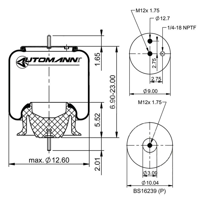 AB1DF23H-P1206   Air Spring Rolling Lobe