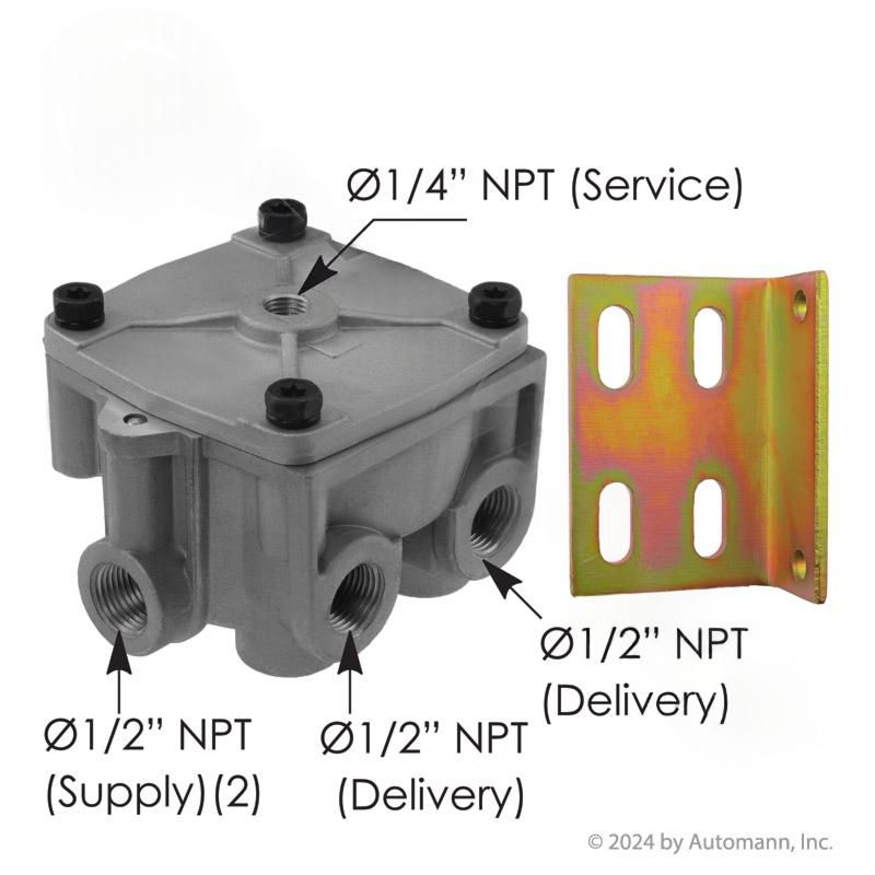 170.800484 - R12 Type Relay Valve 5.5PSI