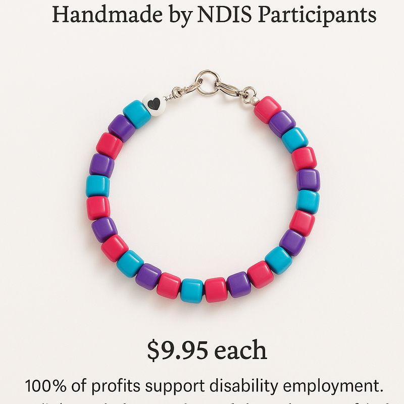 Love Link Beaded Bracelet – Handmade by NDIS Participants