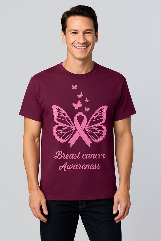 Breast Cancer Awareness Butterfly Tee
