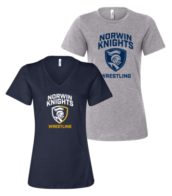 2022 Norwin Wrestling Ladies' Bella + Canvas Relaxed Crew or V-Neck Tee