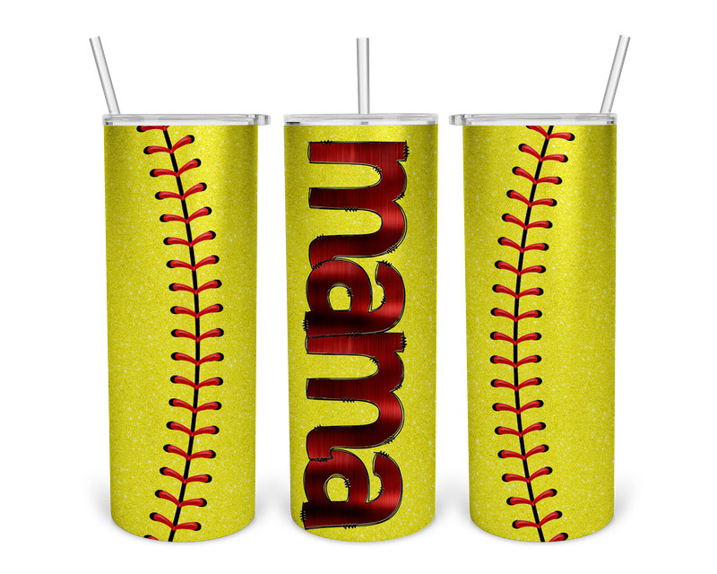 20 oz. Stainless Steel Softball Mama