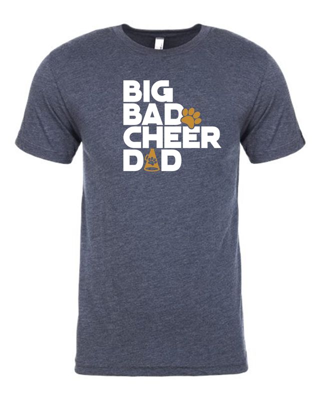 2026 MIDGET CHEER Unisex ADULT Next Level Tri Blend Tee "BIG BAD CHEER DAD"