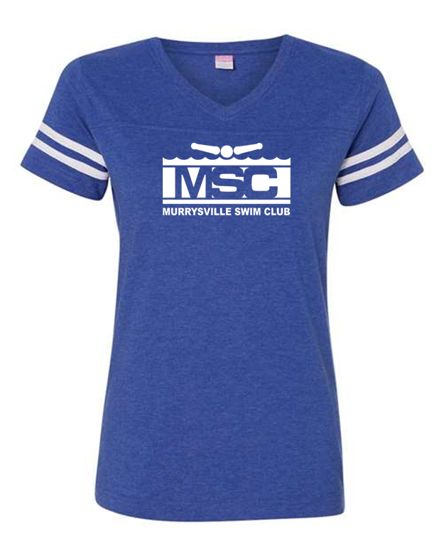 2026 MSC - Women's Football V-Neck Fine Jersey Tee