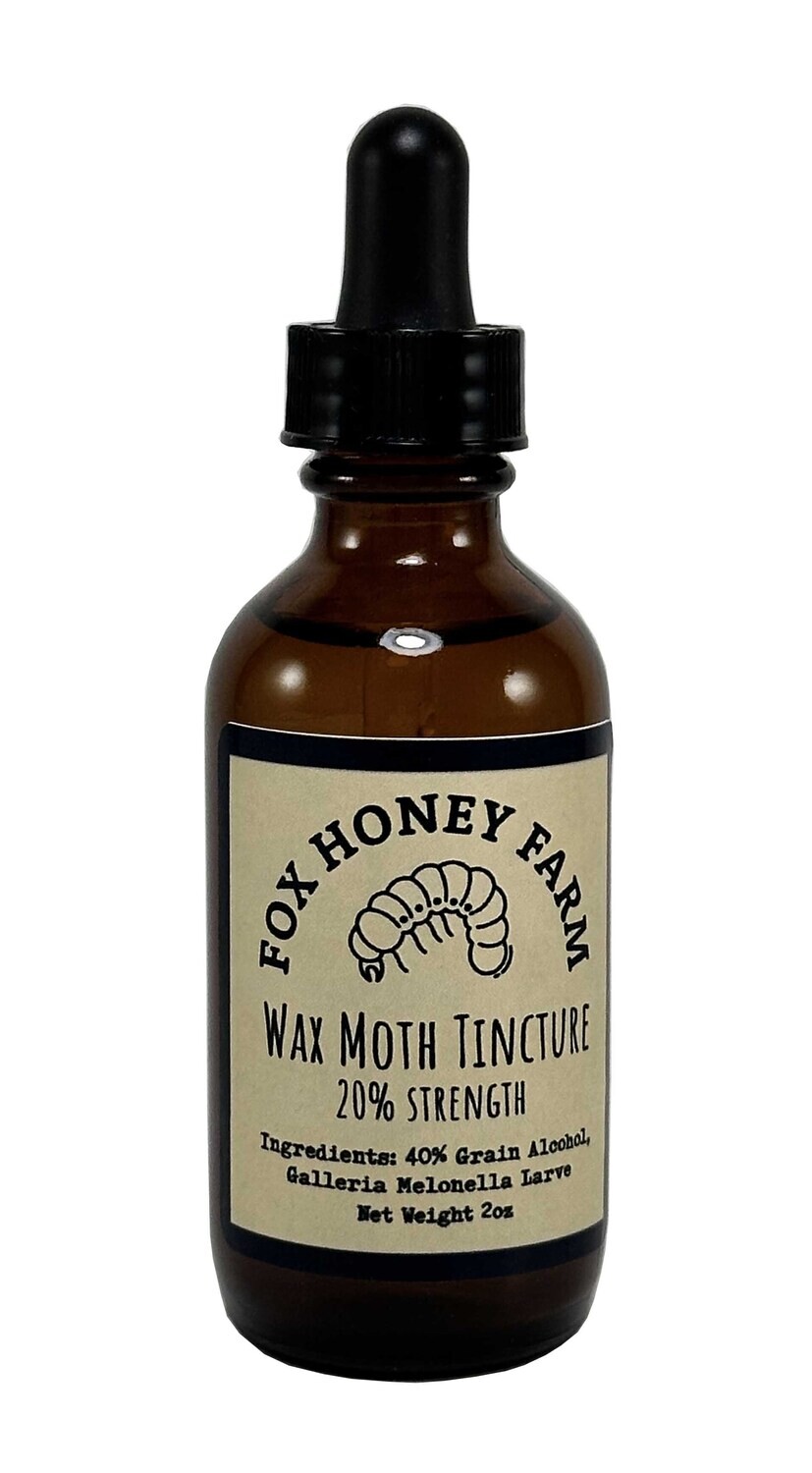 Wax Moth Tincture 20% 2oz With Larvae