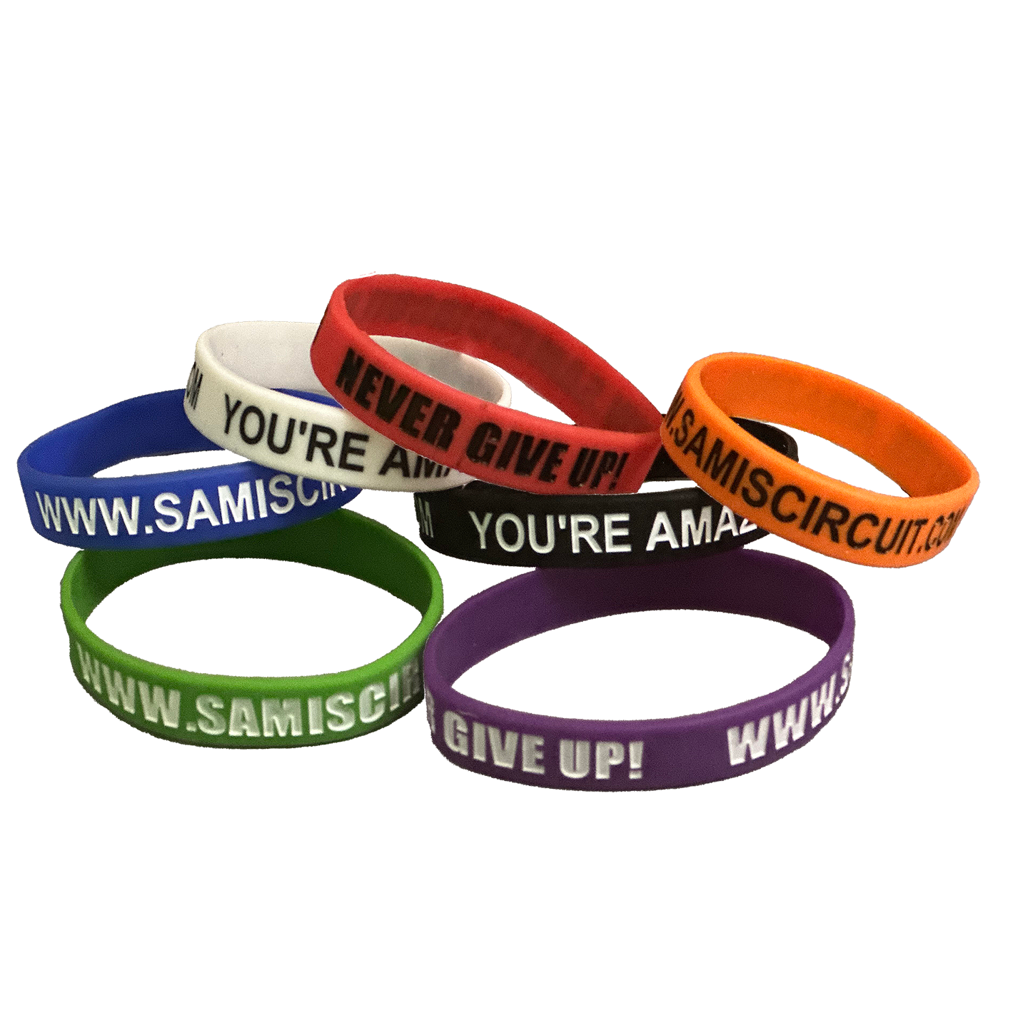 Sami's Circuit Motivational Wristbands - 10 Pack (for Kids)
