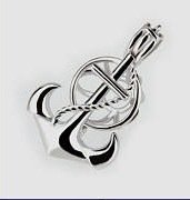 Anchor - Sterling Silver cage Pendant
