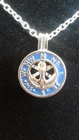 Directional Anchor - Sterling Silver cage pendant