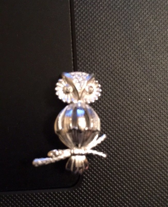 Owl - Sterling Silver cage pendant