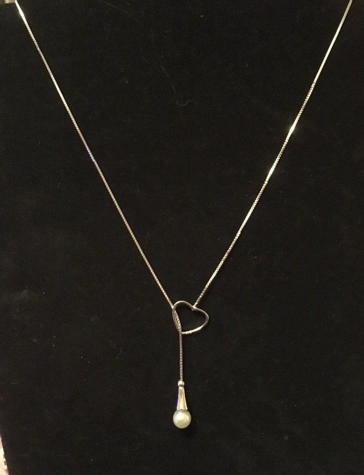 Lariat - Sterling Silver mounted necklace