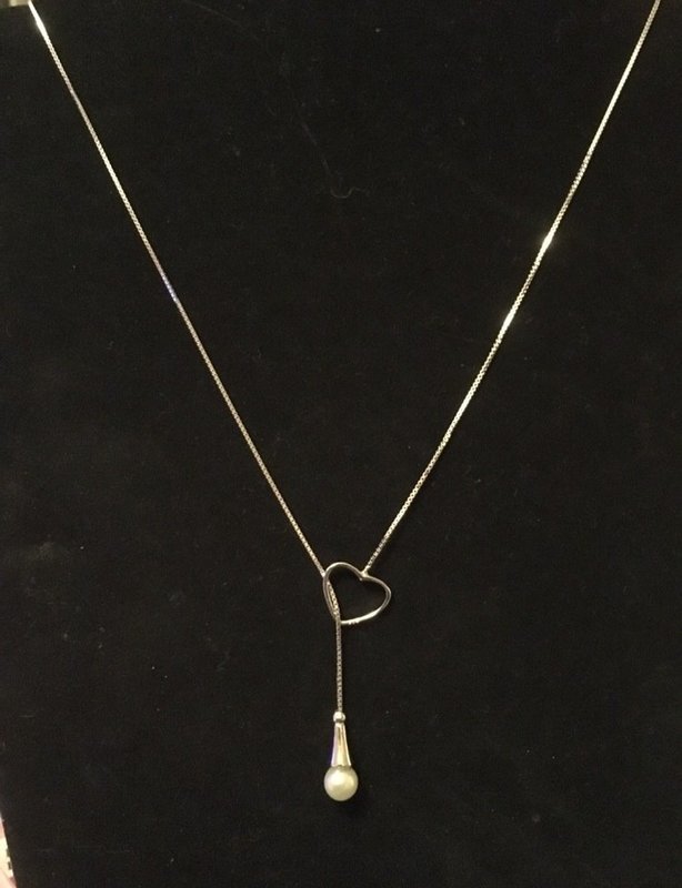 Lariat - Sterling Silver mounted necklace