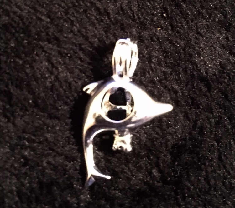 Dolphin - Sterling Silver Cage Pendant