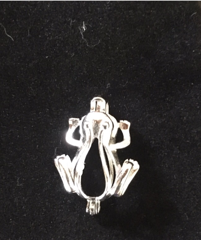 Frog- Sterling Silver Cage Pendant 