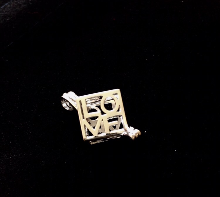 Love box - Sterling Silver cage pendant