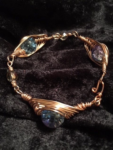 Herringbone wrapped bracelet