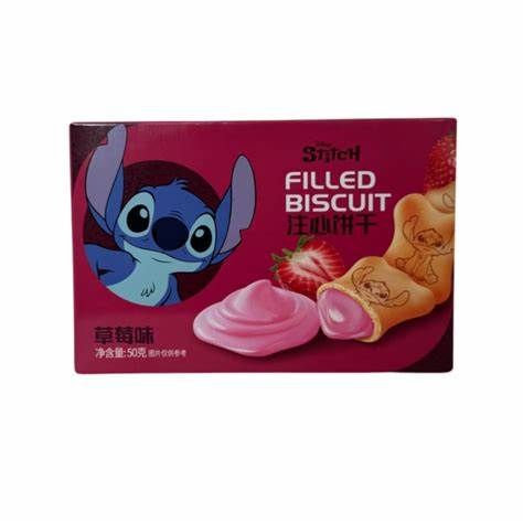 Disney Stitch filled biscuit aardbei