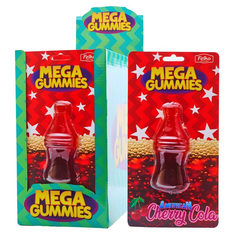 Mega Gummy Cherry Cola Fles