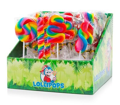 lollipop mini regenboog + bears mix van 5