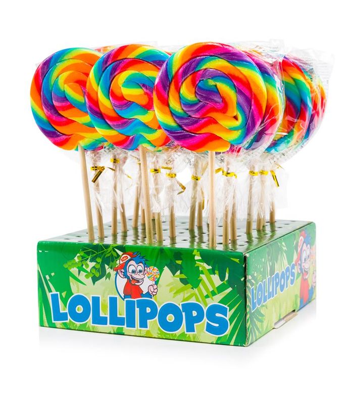 Spiraallolly Regenboog 8.5 cm