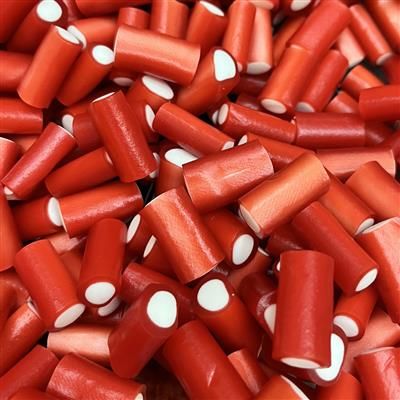 Aardbeistaafjes Rood/Wit  ( 250 gr )