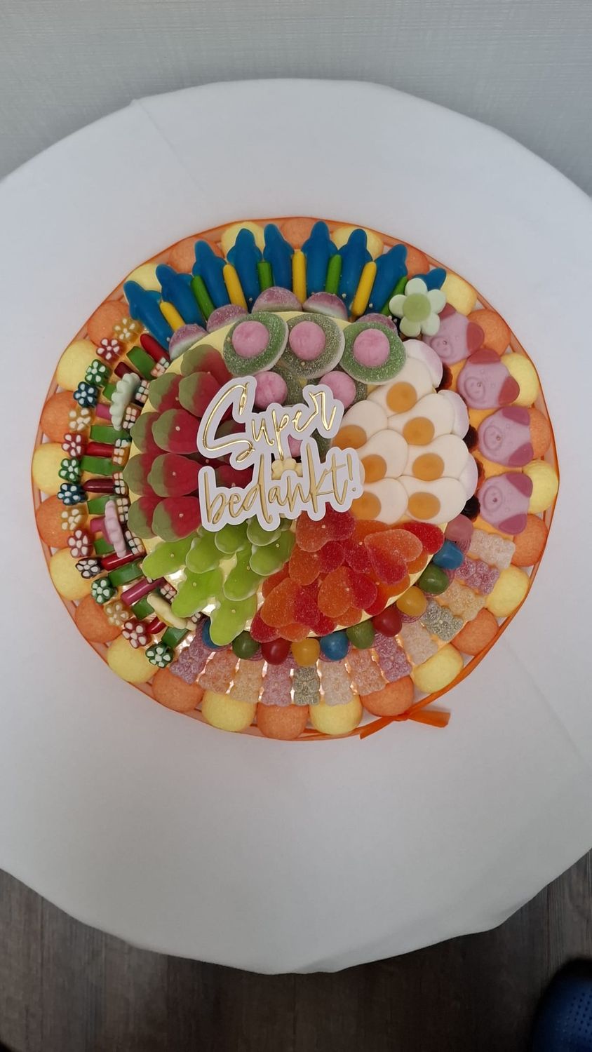 Bedankt snoeptaart Large