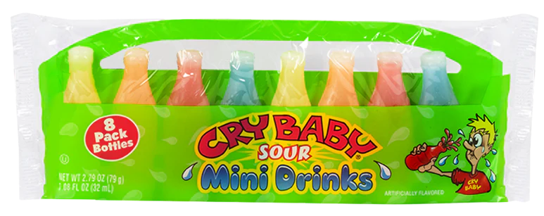 Wax candy bottles - 8 zure flesjes