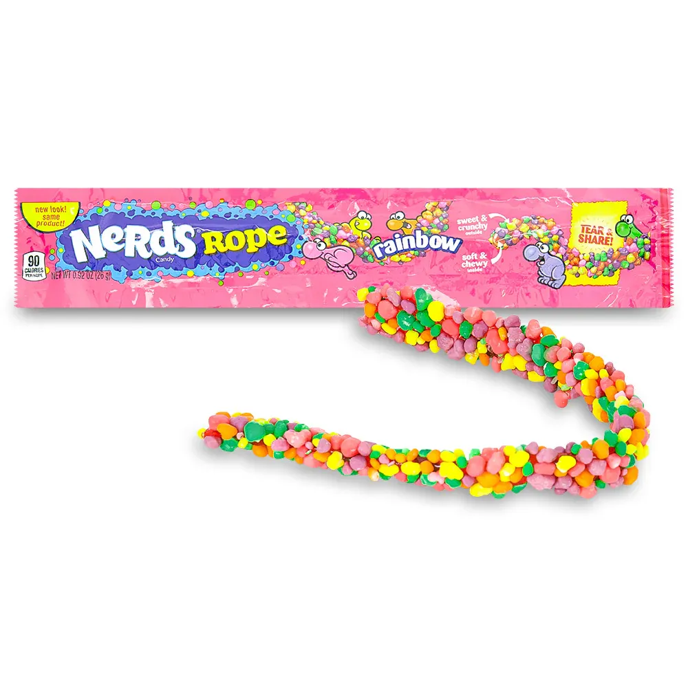 Nerds Rope Rainbow – Snoepketting Crunchy &amp; Chewy