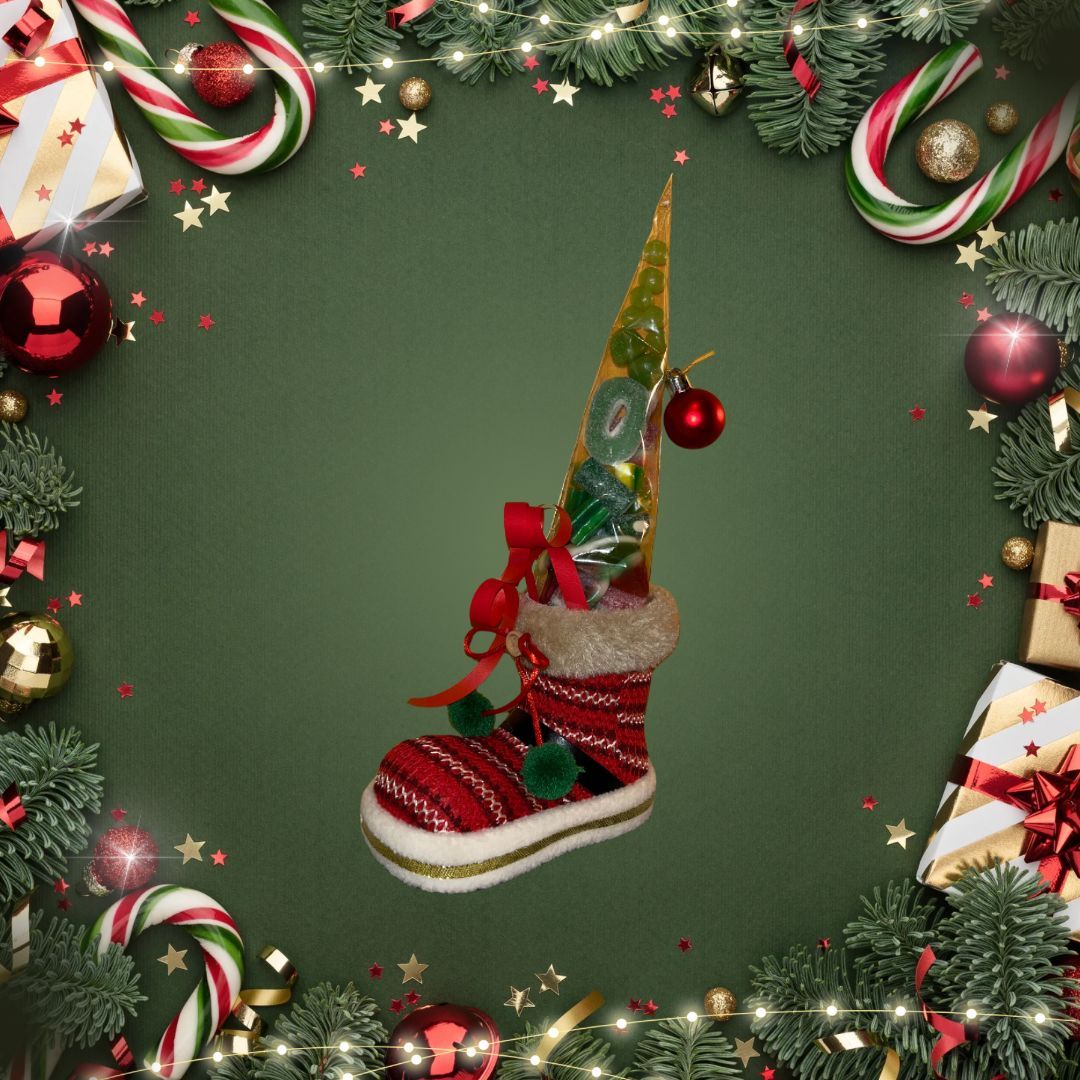 Decoratief Kerstschoentje met Puntzak Snoep 🎄