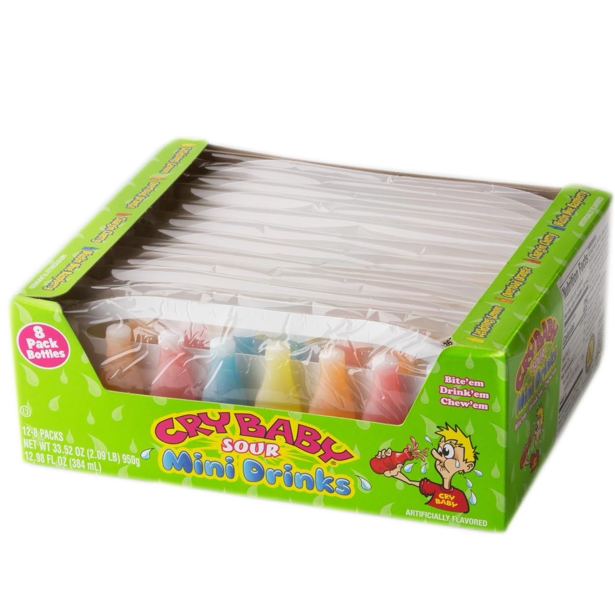 Wax candy bottles - 8 zure flesjes