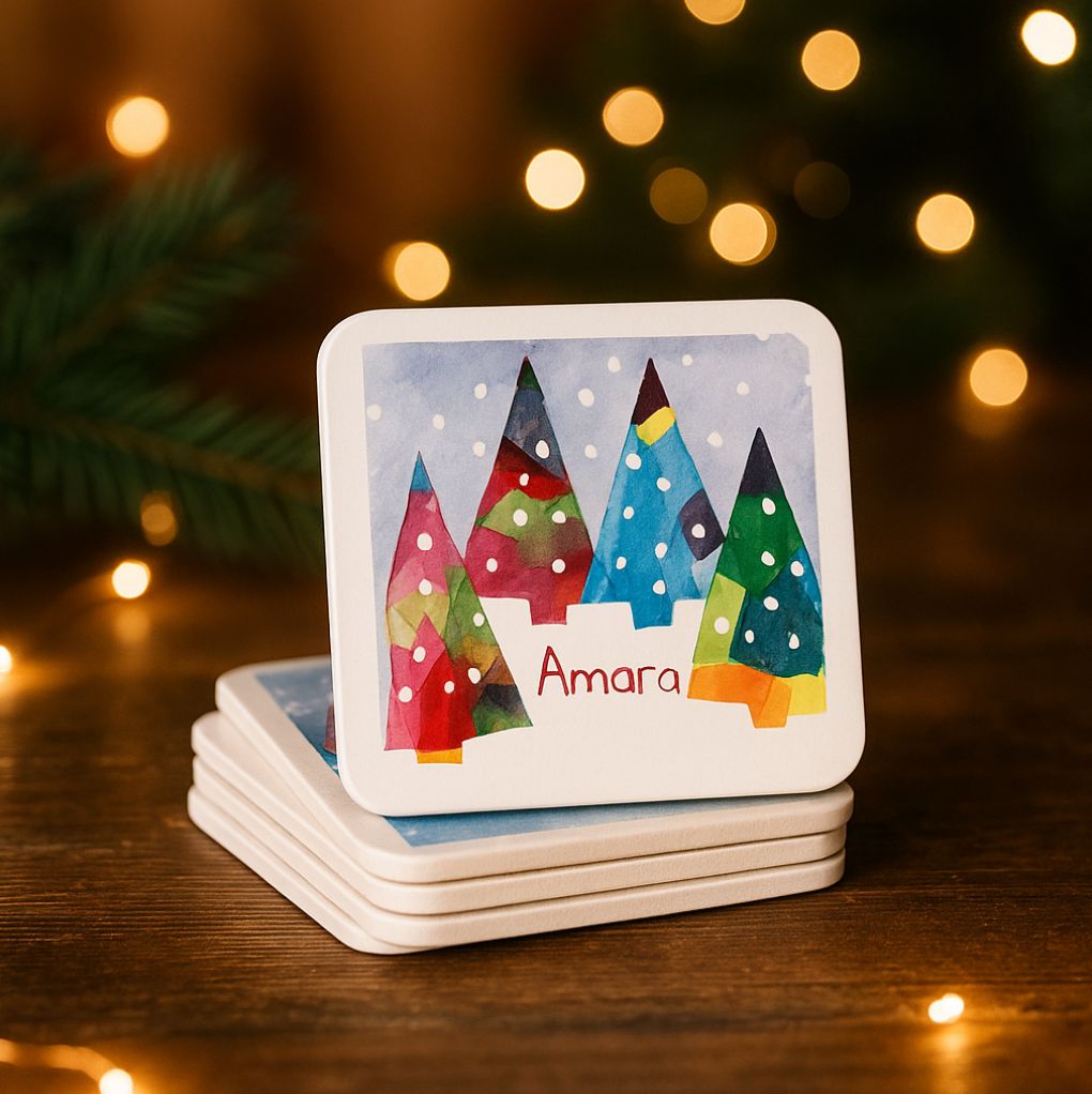 Christmas Coasters - pack of 4