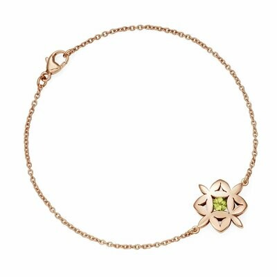 Yasmin Peridot Bracelet 9k Rose Gold