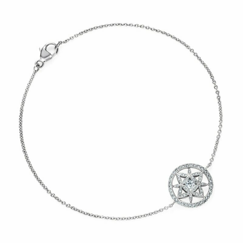 Yasmin Crown Platinum Diamond Bracelet