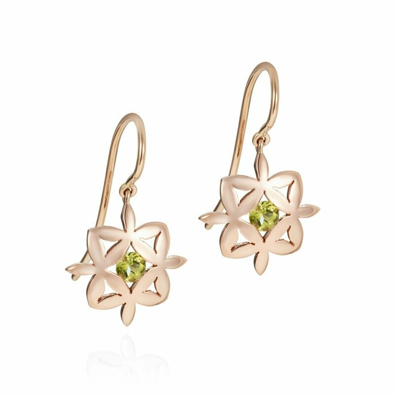 Yasmin Peridot Earrings 9k Gold
