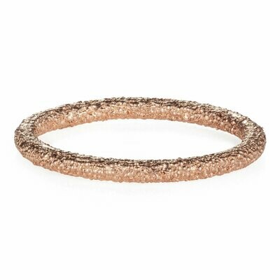 Twigs Stackable Textured Band 18k Rose Gold