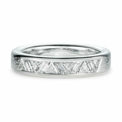 Triangle and Parallelogram 0.54ct Baguette Diamond Band Platinum