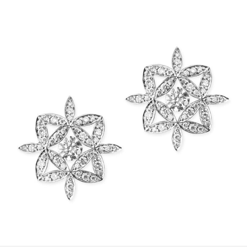Yasmin Diamond Earrings 18k White Gold