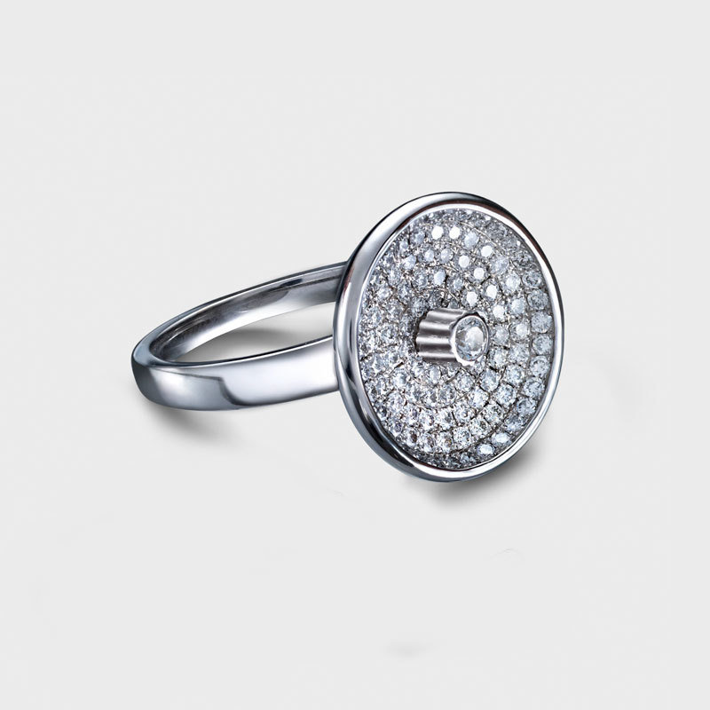 Aureole 1.1ct Diamond Epitome Ring 18k White Gold