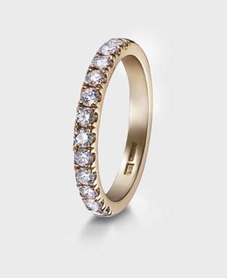 0.48ct Diamond Eternity Ring Claw Set 18k Rose Gold