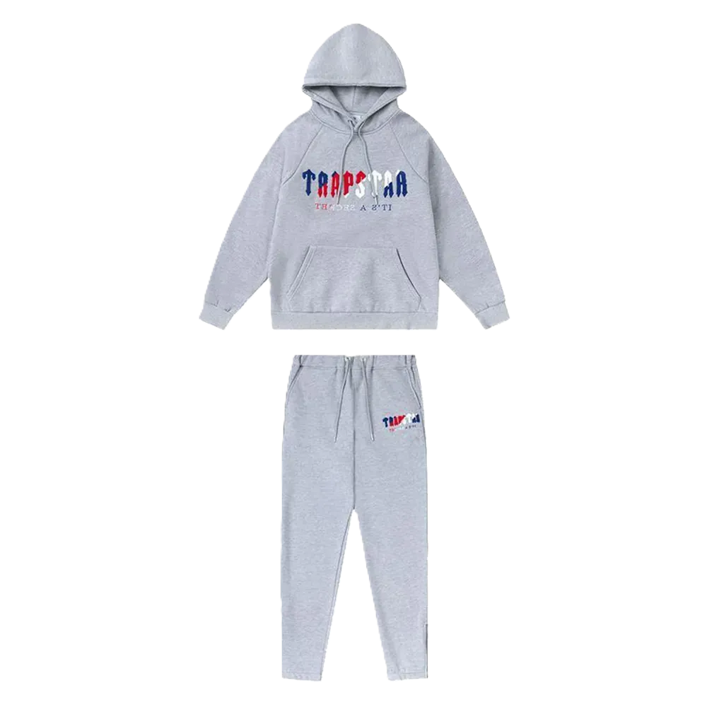 TRAPSTAR CHENILLE GREY BLUE RED WHITE