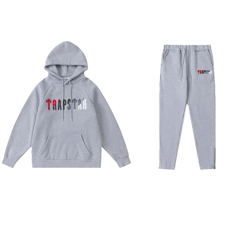 Trapstar Chenille GREY RED BLACK WHITE