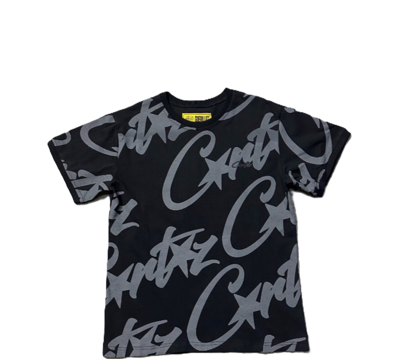 Corteiz Allstarz Allover T-Shirt Black