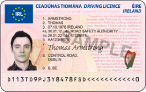 IRISH DRIVER LICENSE