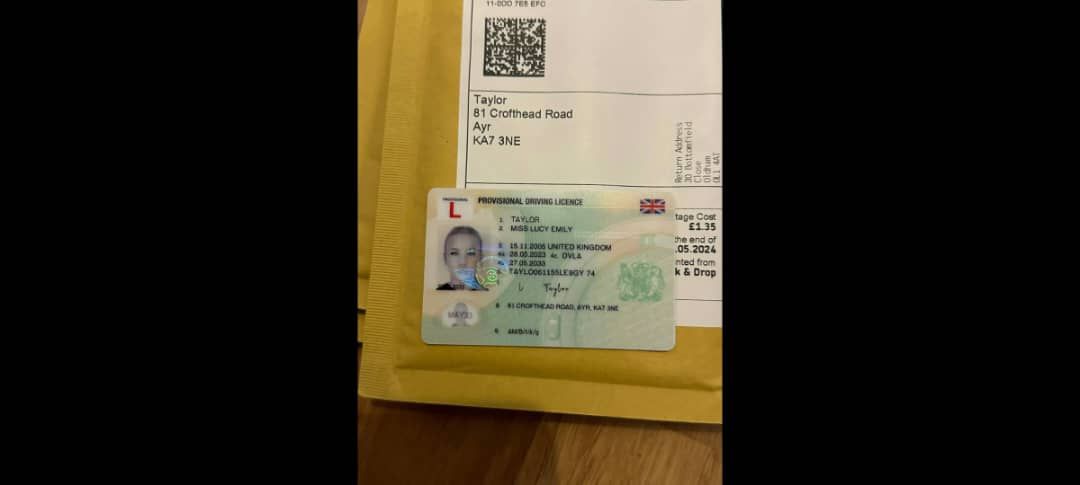 UK PROVISIONAL DRIVING LICENSE