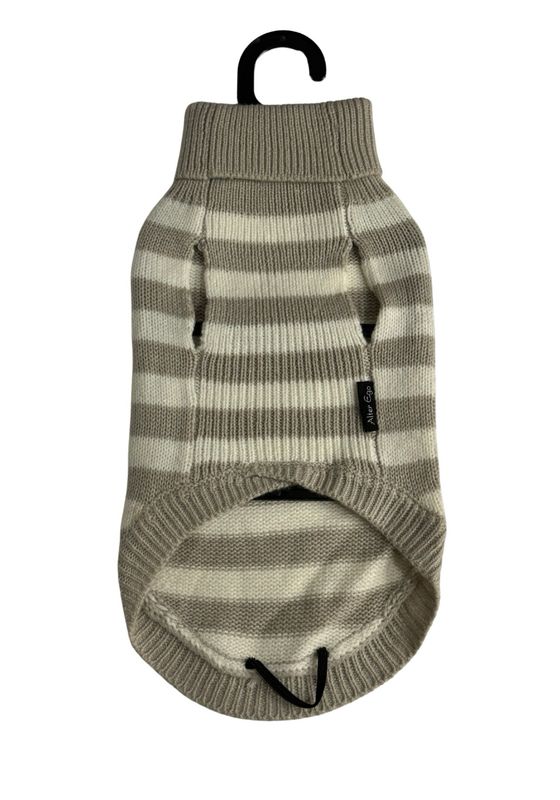Pull « for Sail » blanc rayé gris - Alter Ego - Martin Sellier